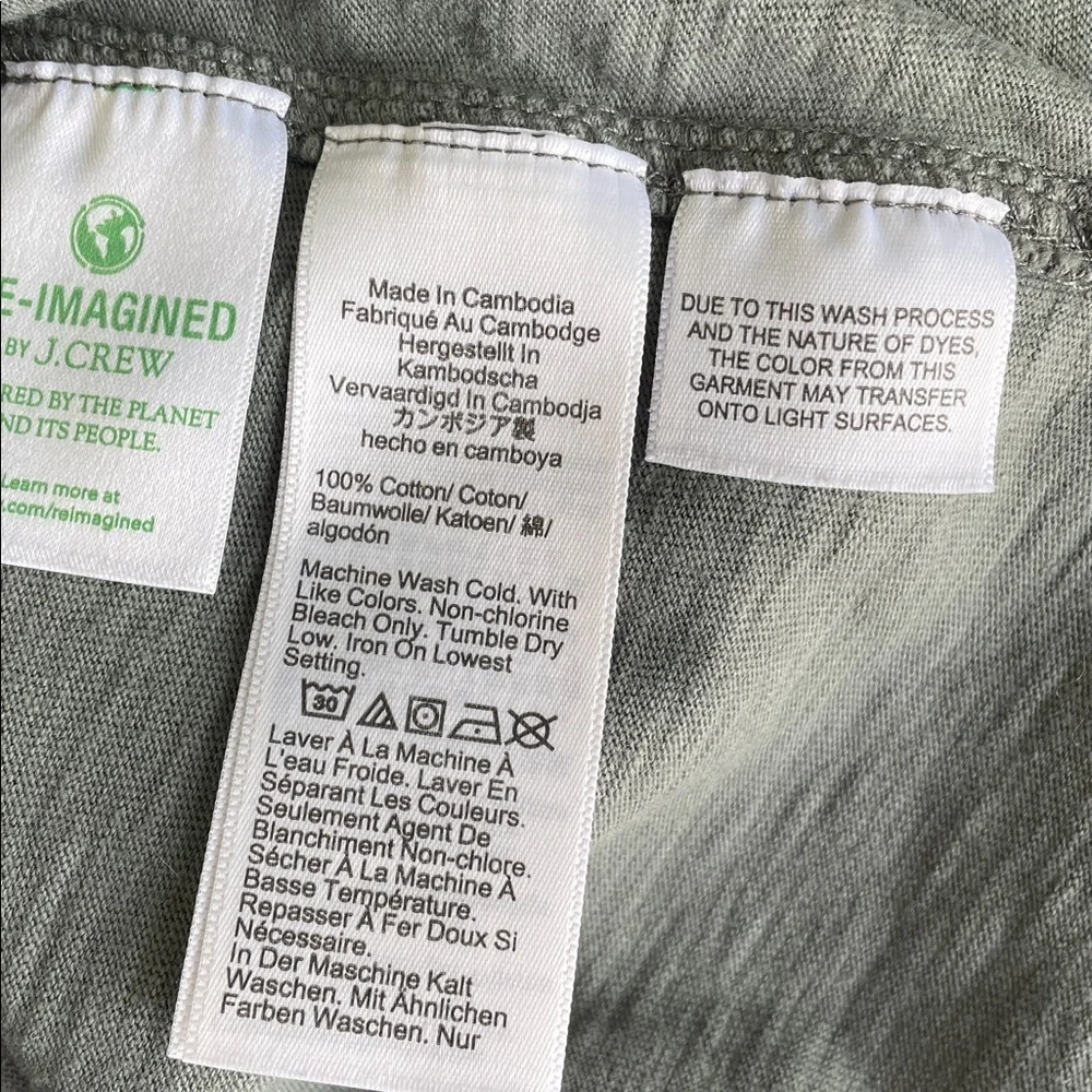 J. Crew Garment Dyed Green Polo Shirt